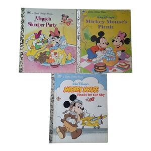 Mickey Mouse Little Golden Books Set Bright Colors